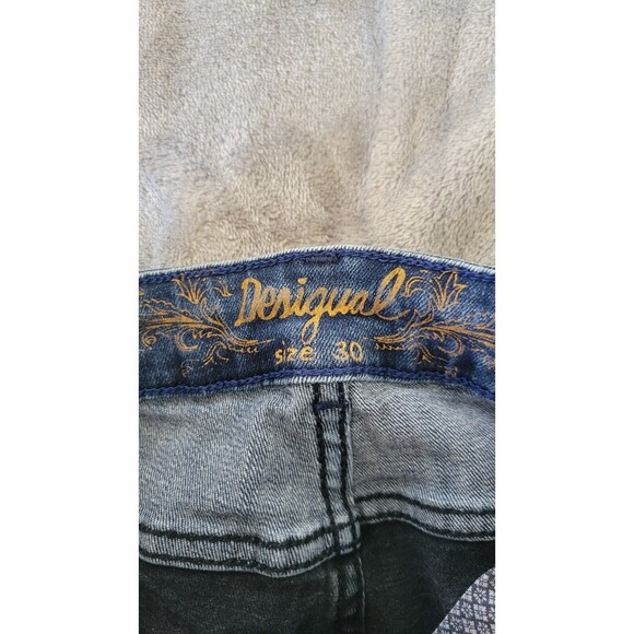 Women's Desigual Embroidered Dual Toned Skinny Jeans - Picture 3 of 5